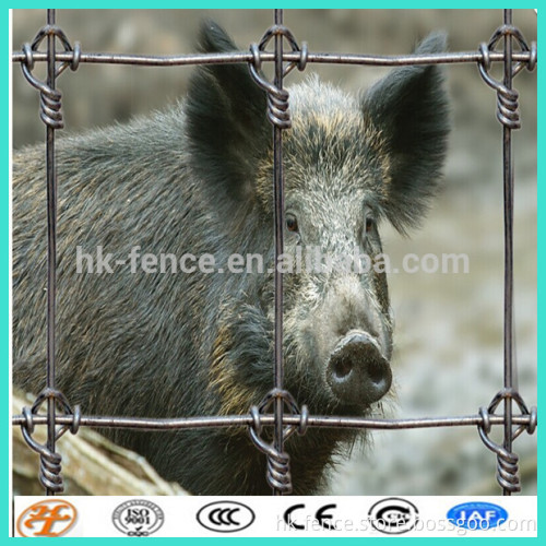 Hingejoint top hog wire fencing for grassland animals